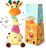 LLUKEME Dancing Talking Giraffe Toy, Singing Giraffe Baby Toys for Kids