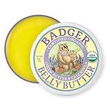 Badger Belly Butter, Organic Stretch Mark Cream for Pregnant Belly, Rich Hypoallergenic Moisturizing Organic Cocoa Butter & Coconut Body Butter for Women, 2 oz Tin