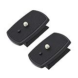 Harwerrel 2 Pack Tripod Quick Release Plate Camera Mount Adapter Replacement for Amazon Basics 60" Velbon CX-444 CX-888 CX-460 CX-460mini CX-470 CX-570 CX-690 DF-50 VCT-D580RM VCT-D680RM VCT-R640