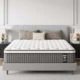 Mnuooko Sleep 12 Inch Queen Size Mattress, Hybrid Mattress in a Box, Cooling Gel Memory Foam and Individual Pocket Springs for Pressure Relief, CertiPUR-US Certified, Medium Firm Feel