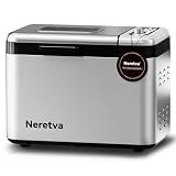 Neretva 3.3LB &15-in-1 Bread Maker Dual Heaters with Auto Nut Dispenser