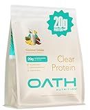 Oath Nutrition Clear Whey Isolate Protein Powder, Coconut Colada, 20g Complete Protein per Serving, No Added Sugar, Grass-Fed, 21 Servings