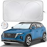 EcoNour Car Front Windshield Sun Shade for Car | SUV Accessories for Maximum Sun and Heat Protection | UV-Blocking Windshield Dash Cover & Sun Visor for Cooler Interior | Large (64 x 34 Inches)