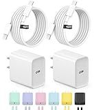 10FT iPhone 17 16 15 Charger Fast Charging USB C Charger Block Type C Chagrer Fast Charging 2-Pack for iPhone 17/17 Plus/17 Pro/17 Pro Max/iPhone 16/16 Plus/16 Pro/16 Pro Max/15/15 Pro Max/Samsung