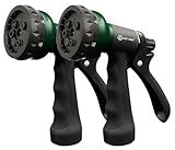 AUTOMAN Garden Hose Nozzle, 2 Pack Water Sprayer Nozzle with 7 Adjustable Watering Patterns,Slip Resistant Nozzle for Plants,Lawn,Washing Cars,Window Cleaning,Showering Pets & Outdoor Fun