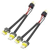 XINGYHENG 2Pcs H4 9003 Male to 9005 9006 Female Ceramic Socket Adapter Connector One-to-Two Splitter Extension Wiring Harness for Car Automotive Truck Headlight Fog Light Retrofit