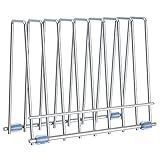Reusable Storage Bags Rack, Drying Rack for Storage Bags, Stainless Stand for Reusable Freezer Containers & Vacuum Sealer Bags , File Organizer Desktop Storage, Kitchen Storage & Organization (Silver)