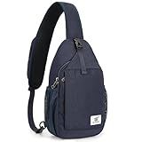 SKYSPER Sling Bag RFID Cross Body Bag Recycled Crossbody Backpack Travel Daypack(Blue)