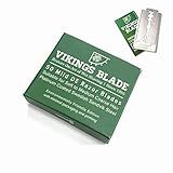 VIKINGS BLADE Double Edge Safety Razor Blades, 50x Blades, Swedish Steel + Platinum Coated, Replacement Razor Blades & Refills (Mild & Gentle)