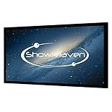 ShowMaven 100in /120in Fixed Frame Projector Screen, Diagonal 16:9, Active 3D 4K Ultra HD Projector Screen for Home Theater or Office (16:9, 120")