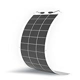 Renogy Flexible Solar Panel 100 Watt 12 Volt Monocrystalline Semi-Flexible Bendable Mono Off-Grid Charger for Marine RV Cabin Van Car Uneven Surfaces