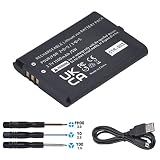 Tectra 1300mAh CTR-003 CTR003 Battery Compatible with Nintendo 3DS 2DS Gaming Console + Charging Cable(Not Compatible with New 3DS and 3DS XL)