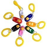 SunGrow 7-Pack Dog Clicker for Training with Wrist Bands, 2 Inches Multicolor, Pet Cat Dog Training Clickers & Behavior Aids, Convenient and Effective Clicker Training Tools for Puppy or Cat