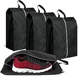 Shoe Bags for Travel, Set of 4 Pack Shoe Travel Bags for Packing, Large Waterproof Portable Travel Shoe Bag with Zipper Travel Essentials Women for and Men