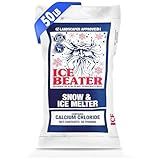 Snow Joe Ice Beater Melter, Heat-Generating Pellets, Accelerated Melt, 50 Lb Bag - Fast-Acting Deicer and Remover for Concrete, Driveway, Sidewalk, and Outdoor Spaces