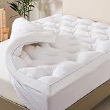 WhatsBedding 5 Inch Memory Foam Mattress Topper Queen Size, Supportive Fluffy Shredded Memory Foam Filled Pillow Top, Extra Soft Bed Topper with Deep Pocket, 60x80 in