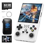 R36MAX Retro Handheld Game Console, 4.0 Inch 720x720 IPS Screen, 64GB Built-in 18,000+ Classic Game, Portable Hand Held Open Source Linux System, 4000mAh Battery Retro Gaming Console(White 64GB)