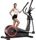 Elliptical Exercise Machine with 15.5" Stride & Heart Rate Grips, Silent Magnetic Elliptical Trainer for Home with 16 Levels Resistance and LCD Monitor,350 LBS Weight Capacity