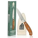 Bloomhouse Paring Knife - Two Time Oprah's Favorite Things Winner - 3.5-Inch German Stainless Steel Blade w/Forged Italian Olive Wood Handle Full Tang Precision for Peeling & Trimming
