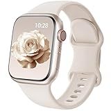 Sport Silicone Band Compatible with Apple Watch Bands 38mm 40mm 41mm 42mm 44mm 45mm 46mm 49mm for Women Men, Soft Wristband Water-proof Strap for iWatch Bands Series 11 10 9 8 7 6 5 4 3 2 1 Ultra SE