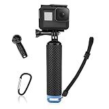 Luxebell Floating Hand Grip, Pole Mount for Gopro Hero 12 11 10 9 8 7 6 5 Max Session 4 3+, Handle Mount Accessories for AKASO EK7000 V50 Pro Brave 4 Campark DJI OSMO Action Camera (Blue)