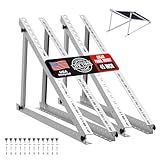 Solar Panel Mount Brackets, 2 Sets 45 inch Adjustable with Foldable Tilt Legs, Suitable for 2-4pcs 180 200 300 400 500 Watt Solar Panel for Roof, RV, Boat, and Off-Grid