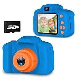 Seckton Upgraded Kids Selfie Camera, HD Digital Video Camera-Navy Blue