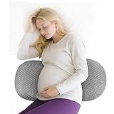 cozyyeah Pregnancy Wedge Pillow for Sleeping, Adjustable Maternity Pillow for Side Sleepers, Supports Back, Belly & Hip, Ideal for Pregnant Women, Bamboo Rayon Removable Cover, Grey