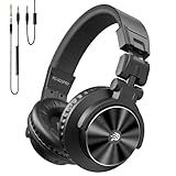 P PUPGSIS Studio Headphones - DJ Headphones - Professional 40kHz Hi-Res Stereo - Wired Recording Headphone Audio Monitors- 1/4 to 3.5mm Audio Jack for Recording/Mixing/Podcast/Guitar/Piano