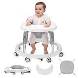 Baby Walker with Wheels, One-Touch Folding, Height Adjustment Baby Walkers