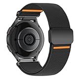 Magnetic Elastic Bands for Samsung Galaxy Watch 7/6/5/4/FE 40mm 44mm/Galaxy Watch 6 Classic 43 47mm/5 Pro 45mm/4 Classic 42 46mm/Active 2, 20mm Wristband Stretchy Nylon Sport Strap Men Women