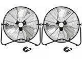 hykolity 4600 CFM 20" High Velocity Floor Fan, 3-Speed Heavy Duty Metal Fan with Wall-Mounting System, Industrial Shop Fan for Commercial, Garage, Greenhouse, 2 Pack