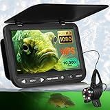 [FishPRO® 2026 Upgrade] NO.1 HD 1080P Underwater Fishing Camera 7'' - w/10,000mAh (Easy to Use) Ice Fishing Camera Underwater, Fish Finder Camera for Ice Lake Boat Fishing w/USB-C, LED+IR, 25m/82ft