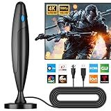 TV Antenna Indoor,Antenna for Smart TV for Long Range Reception and All Smart/Old TVs, HD Digital Antenna with Amplifier Signal Booster for Local Channels,Supports 4K 1080p