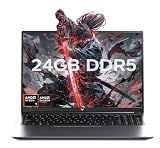 KAIGERR 2026 Gaming Laptop, 24GB DDR5 512GB NVMe SSD Laptop Computer with AMD Ryzen 7 H255(8C/16T, Up to 4.9GHz), 16.0 inch Windows 11 Laptop, Radeon RX Vega 8 Graphics,WiFi 6, Backlit KB