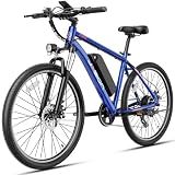 Jasion EB5 Electric Bike for Adults 26" tire with 1000W Peak Motor,Removable Battery Commuting Electric Mountain Bike,Up to 40Miles,7-Speed and Front Fork Suspension Ebike