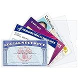 LIEMAND 6 Pack Social Security Card Protector Sleeves, Ultra Clear & Durable 31Mil Waterproof SSN/New Medicare/Credit Card Holder, Soft ID/Debit/Credit/Index Card Storage Sleeves