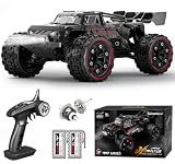 1:16 Scale All Terrain Fast RC Cars for Adults 40KPH, 4WD Electric Off-Road Remote Control Monster Truck with Metal Chassis, 2.4Ghz High Speed Car, Waterproof RC Truck with 2 Batteries for Boys & Kids