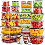 52 PCS Food Storage Containers with Lids Airtight (26 Lids & 26 Containers)- Reusable Plastic Leakproof Meal-Prep Container for Kitchen Storage Organization Microwave/Dishwasher Safe with Labels & Pen