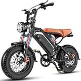 LELEKUAI Electric Bike for Adults, 1200W Peak Power Ebike, 28MPH, 48V 18Ah Removable Battery, 35-Mile Range, 500 LBS Capacity, 16''×4.0'' Fat Tire e-Bike, Electric Mountain Bicycle for All-Terrain