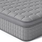 Vesgantti Full Mattress 10 Inch Innerspring Multilayer Hybrid Full Mattresses - Ergonomic Design with Memory Foam and Pocket Spring Mattress Full Size, Medium Firm Feel, Grey
