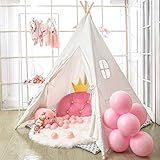 Wilhunter Kids Teepee Tent Indoor with Star Lights, Gift for Boys & Girls, Toys for Toddler, Kids Playhouse for Indoor Decor Party Games