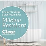 BigFoot Clear Shower Curtain - 72x72 Odorless Plastic with Magnets, Washable Long Bathroom Curtain - Premium PEVA Waterproof Bath Curtain, Rust-Proof Bathroom Essentials