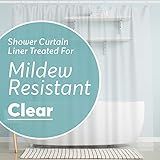 BigFoot Clear Shower Curtain - 72x72 Odorless Plastic with Magnets, Washable Long Bathroom Curtain - Premium PEVA Waterproof Bath Curtain, Rust-Proof Bathroom Essentials