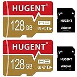 2 Pack SD Card 128GB with Adapter, High Speed Micro SD Card, UHS-I C10 A1 Memory Card for Drone/Tablet/Mobile Phone/Camera/Car Audio/Game Console (128GB)