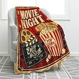 Jekeno Movie Night Gifts Blanket Popcorn Throw Blanket