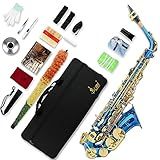 SLADE Alto Saxophone Eb Alto Saxophone for Beginner Students, Blue, WSS948