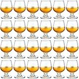 Qunclay 24 Pcs Shot Glasses Cute Cognac Snifter Small Brandy Snifter for Tasting Brandy Drinking Port Glasses for Whiskey Wine Beer (3.5oz)