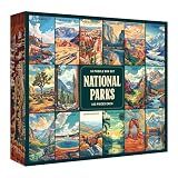 RoseArt - National Parks Jigsaw Puzzle Box Set - 16 Mini Puzzles, 100 Pieces Each - Colorful Puzzle Gift Set for Adults