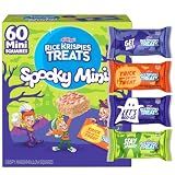 Rice Krispies Treats Mini Crispy Marshmallow Squares, Kids Snacks, Cereal Bars, Halloween, 23.2oz Box (60 Bars)